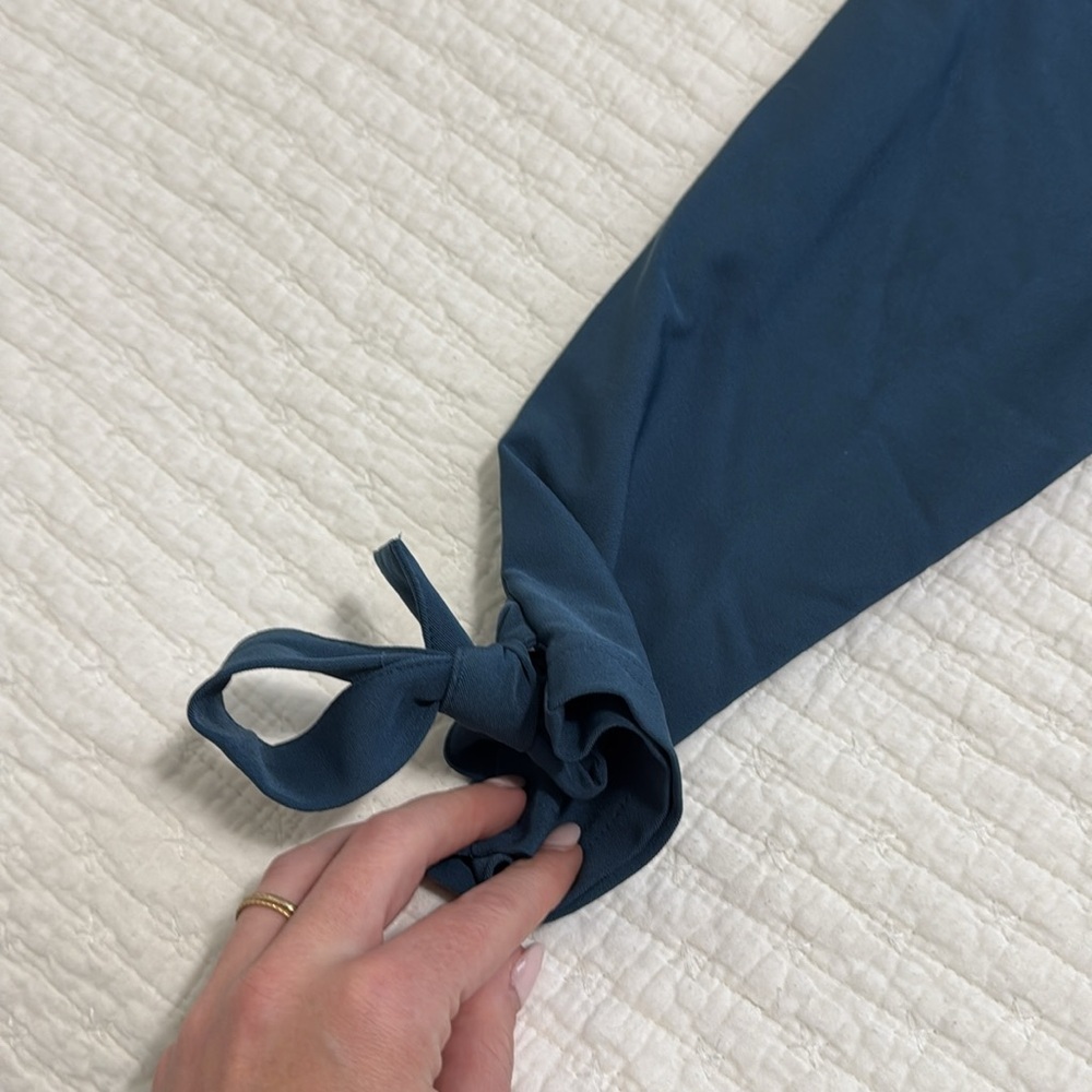 Grace Karin Elegant Blue Gathered Waist Pants - Picture 3 of 4